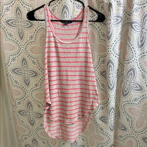 Striped Pink and Gray Tank Top